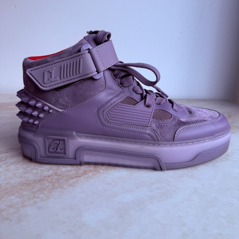 Christian Louboutin Astroloubi Mid-top Sneakers Purple Suede Leather EU-41 - Picture 8 of 16